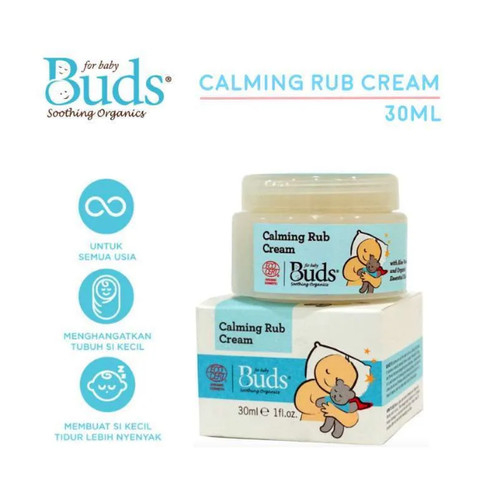 Buds Organics Calming Tummy Rub Cream - Krim Penghangat Tubuh dan Pereda Kolik Bayi dan Anak - 30ml