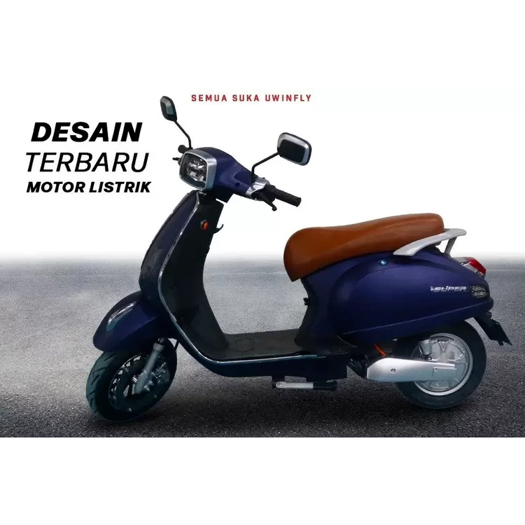 Uwinfly T3 Super Motor Listrik Model Vespa Double Cakram