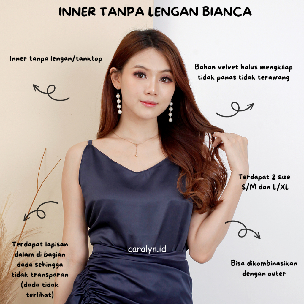 INNER BIANCA INNER V DALAMAN MANSET OUTER INNER VELVET MENGKILAP