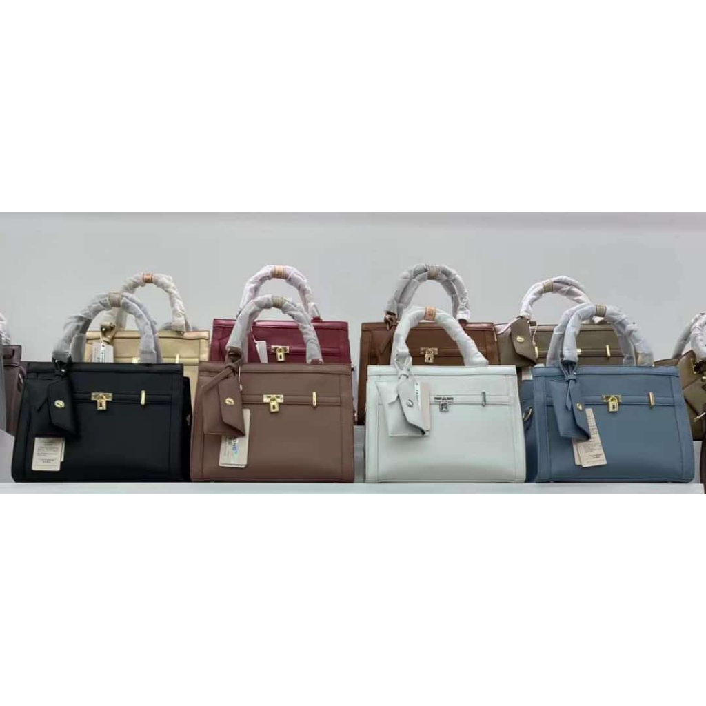 (PINK_IMP) New Import Tas Kerja Wanita . Ready 6 Model . Bahan Kulit Sintetis . Premium