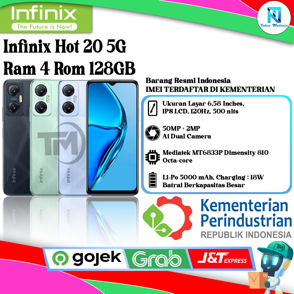 Infinix Hot 20 5G Ram 4 Rom 128GB