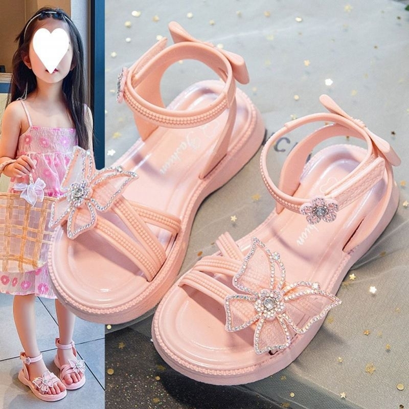 READY GUYS New Sandal Jelly Anak Kupu2 Glitter Import Higt Quality