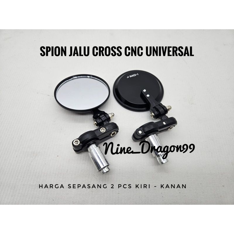 Spion Jalu Cross D-Tracker Supermoto Spion Trail + Jalu Besi Sepasang Kiri - Kanan