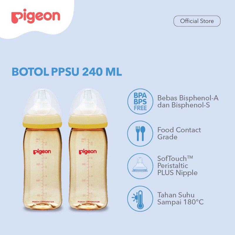 PIGEON PPSU WIDE NECK 240 ML BUY 1 GET 1 FREE