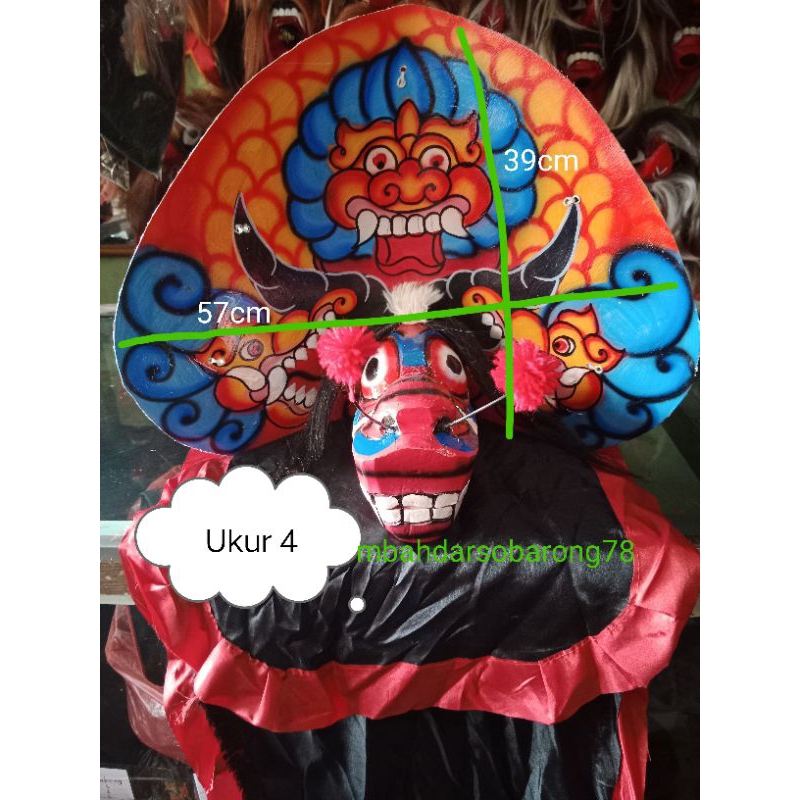 Barongan kayu anak murah plus dipasang gondel dan klinting