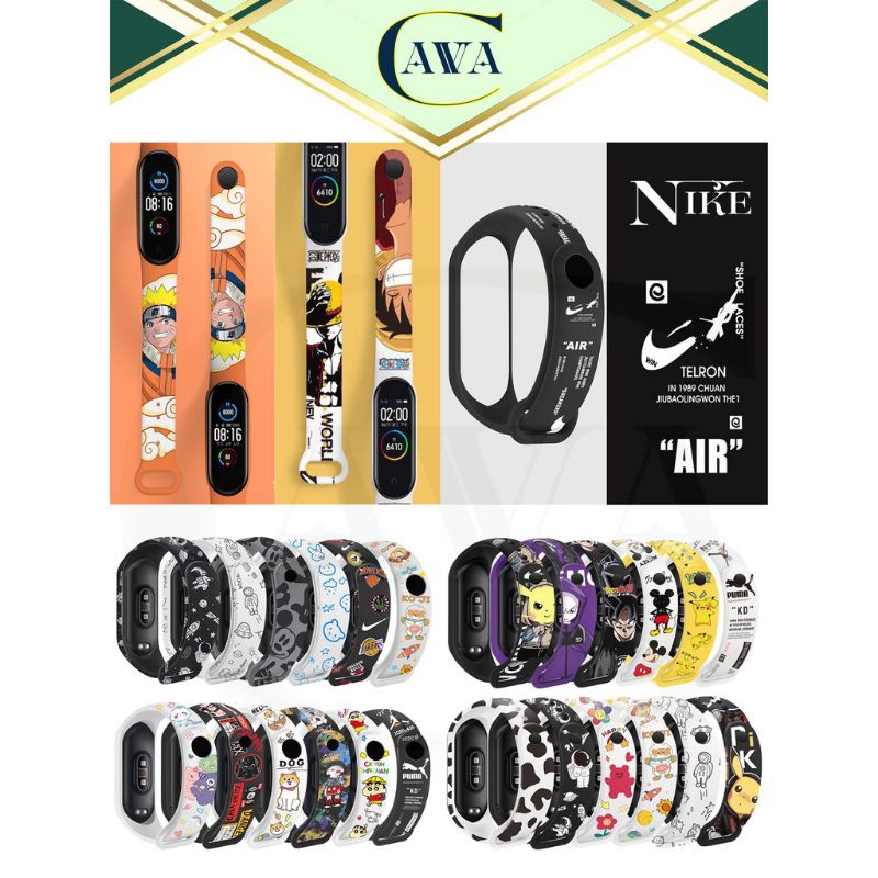 Strap Xiaomi Mi Band 7 / 6 / 5 Tali Anime Kartun Soft Silikon Miband