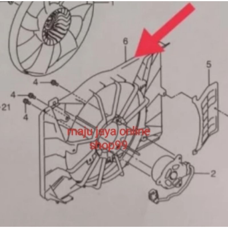 SHRUD FAN RUMAH KIPAS RADIATOR ALL NEW ERTIGA. ERTIGA XL7 ASLI