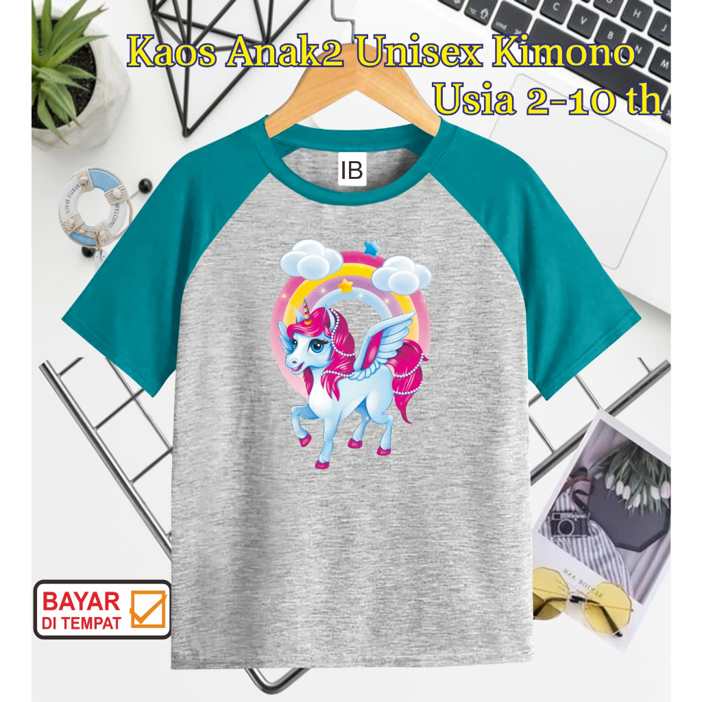 ((IB))KAOS ANAK2 UNISEX KIMONO/PONY DIGITAL SABLON