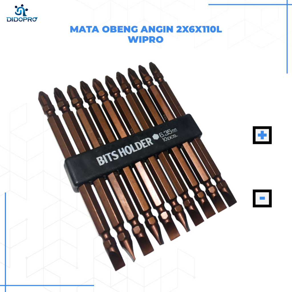 Mata Obeng Angin Panjang Bor Gypsum PH2 110mm Double Ended Bits Screwdriver +/-