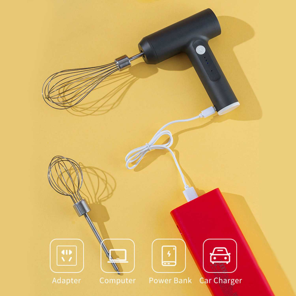 Mixer Tangan Mini Electric Whisk Wireless Multi Function Mixer Pengaduk Tanpa Kabel Perlengkapan Dapur Berkualitas