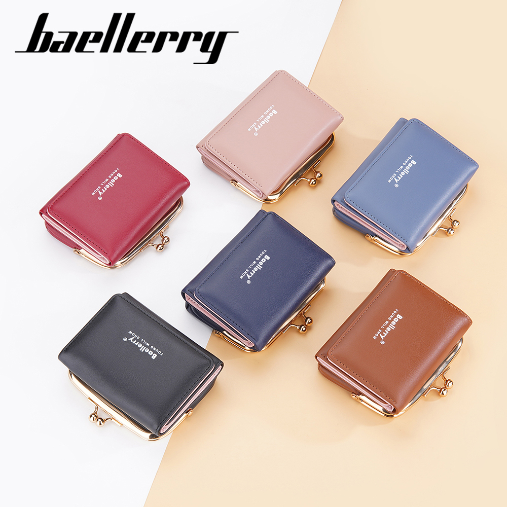 BAELLERRY N8321 Dompet Wanita Lipat Kecil 2 IN 1 Bahan Kulit PU Leather Premium WATCHKITE WKOS
