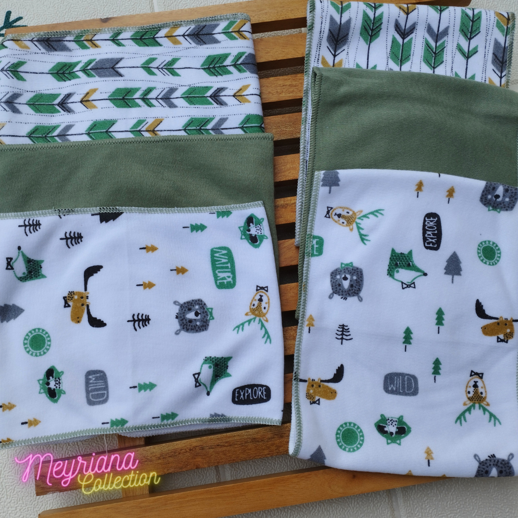 Seri Sage / Green - 6 PCS 12 PCS Gurita Bayi Rekat / Gurita Perekat Bayi Motip Panda Meyriana Collection