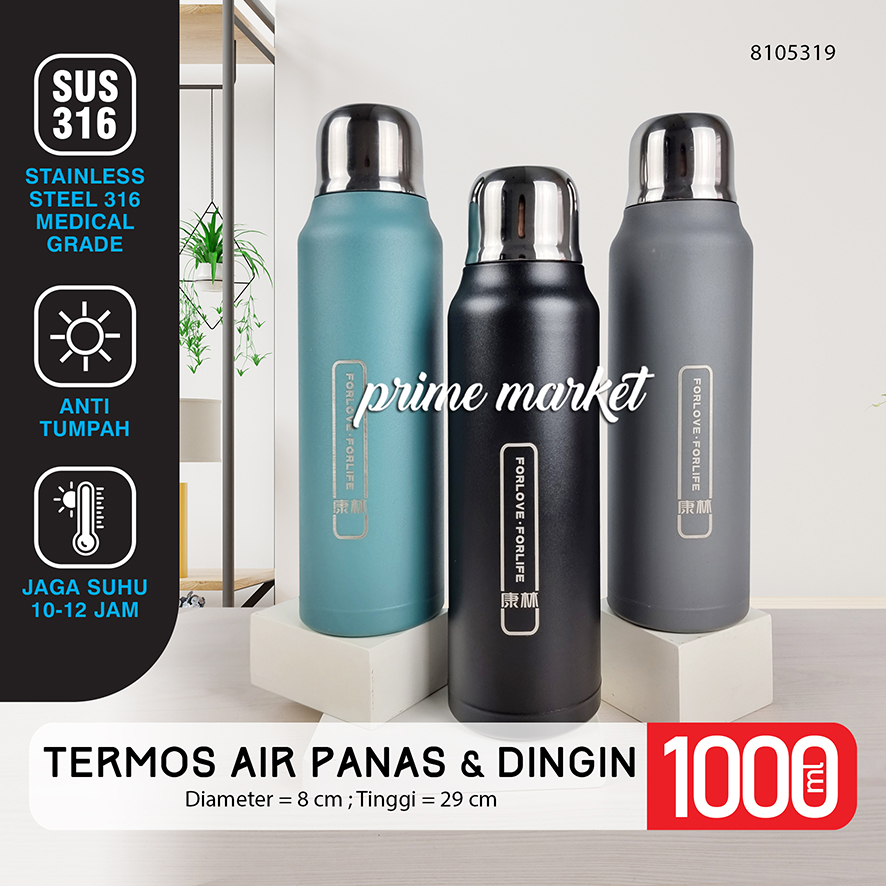 Termos Air Panas 1 Liter Stainless Thermos Air Panas Tremos Air Panas Dingin (8105319) A134