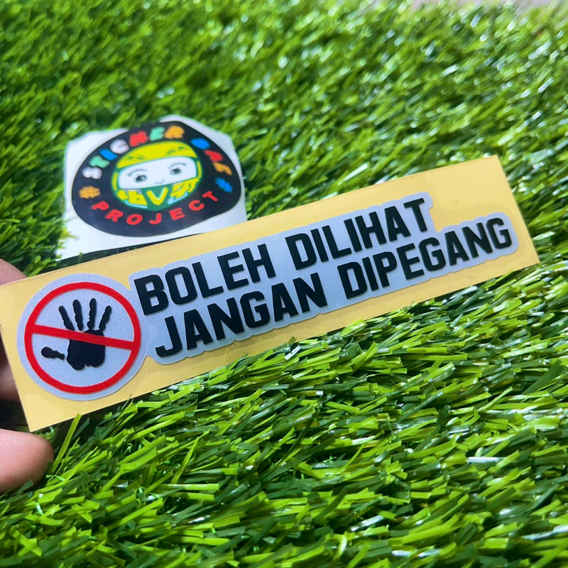Sticker boleh di lihat jangan di pegang sticker cutting motor 1pcs