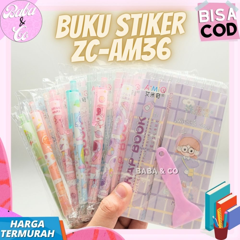 

BUKU STIKER ZC-AM36 LUCU UNIK IMUT STICKER BOOK SPIRAL PEN PERATA COD BUKU STIKER PERATA PULPEN ZC-ZM36