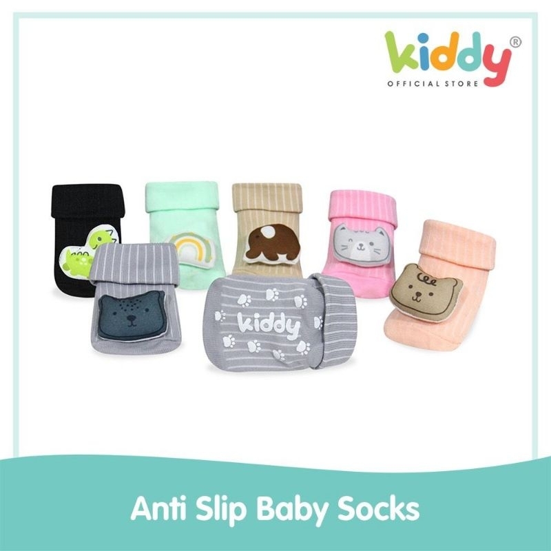 Kiddy anti slip baby sock isi 3 pasang KD4602 - kaos kaki bayi