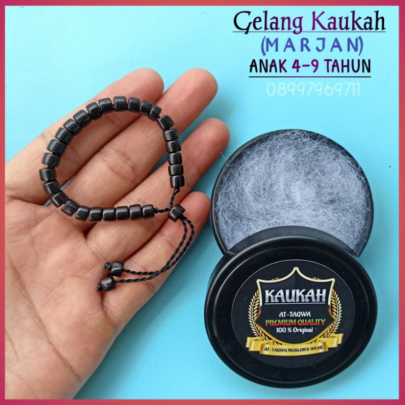 Gelang Kayu Kaukah (MARJAN ANAK 4-9 TAHUN + WADAH) gelang ANAK kaokah koka