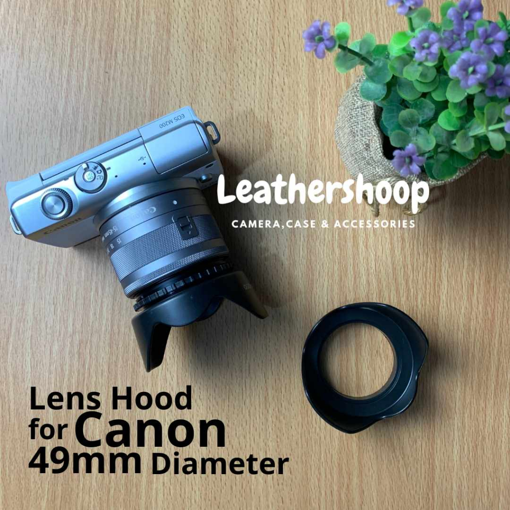 Universal Lens Hood Lensa  Diameter 49mm Canon Sony Fuji Nikon