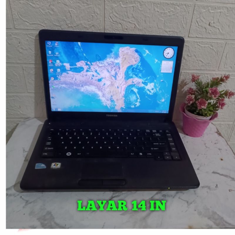 LAPTOP TOSHIBA SATELITE C605 | RAM 3/320GB | WINDOWS 7 | LAYAR 14 IN SEKEN SIAP KERJA