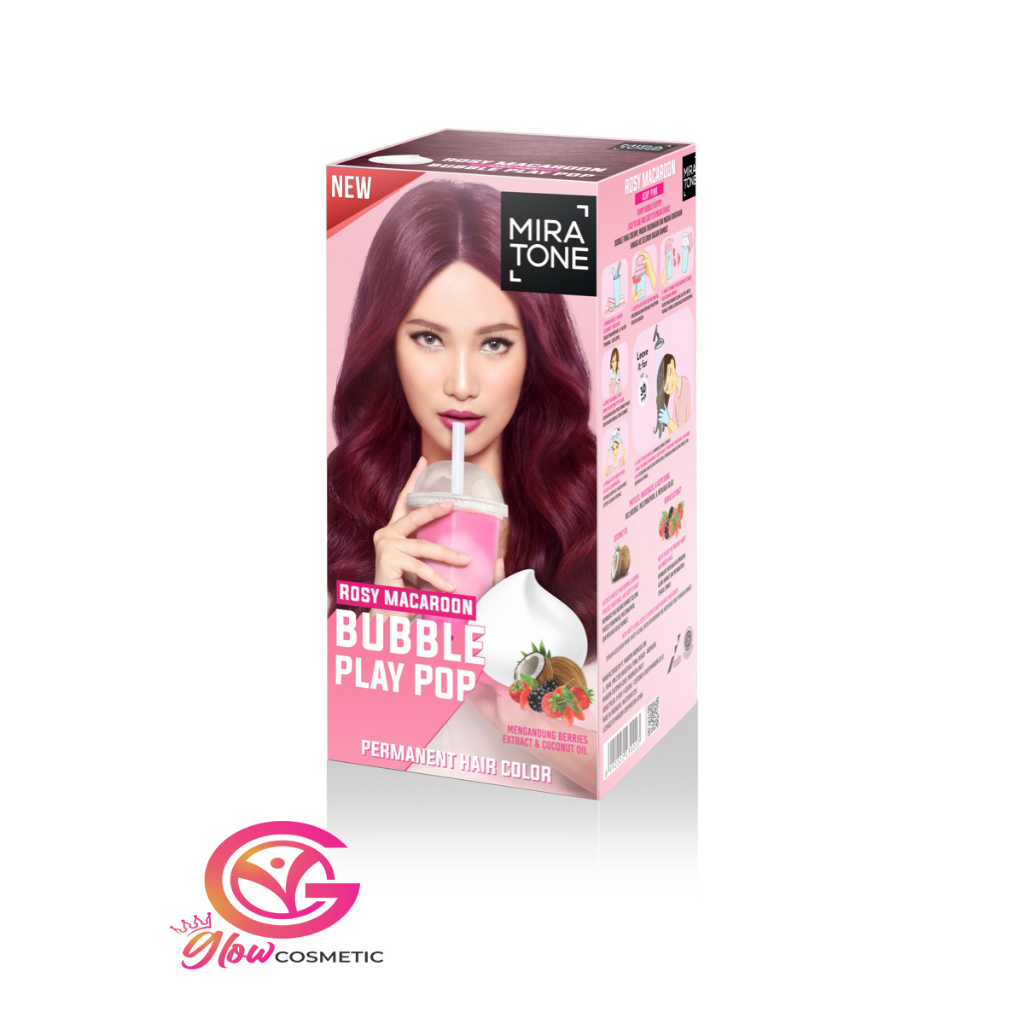 MIRATONE PERMANENT HAIR COLOR ROSY MACAROON BUBBLE PLAY POP