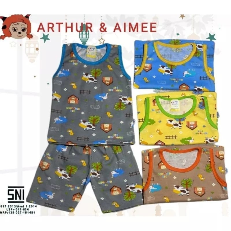 3 Setelan Lengan Buntung Arthur & aimee