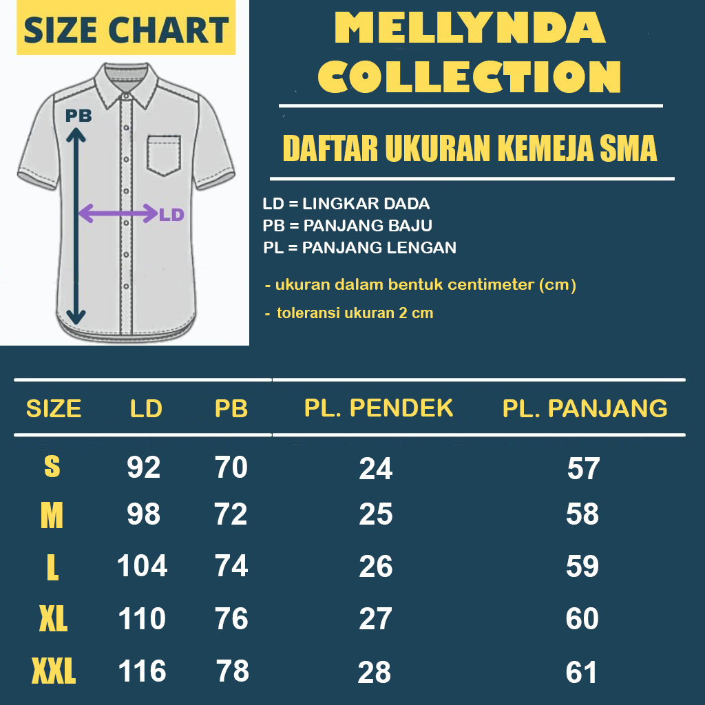 Seragam Sekolah SMA Lengan Pendek Panjang