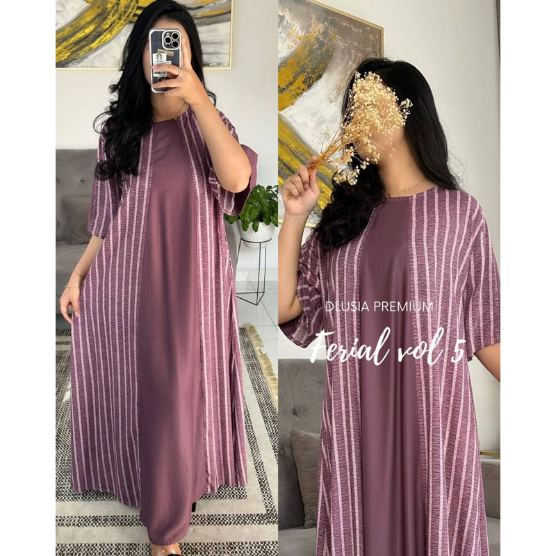 Daster Arab Dlusia FERIAL MOTIF Maxi Dress Long Dress