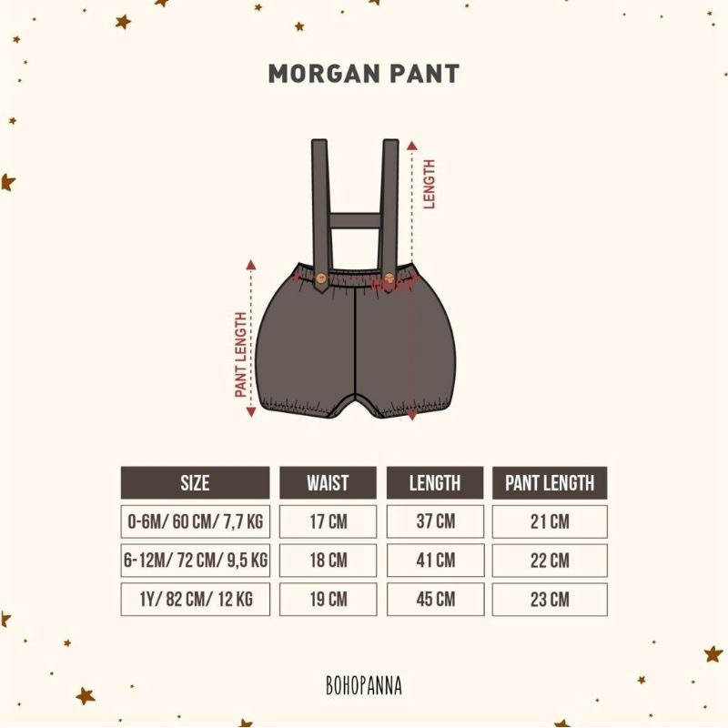 Bohopanna Morgan Pants Overall Anak Suspender Anak Celana anak