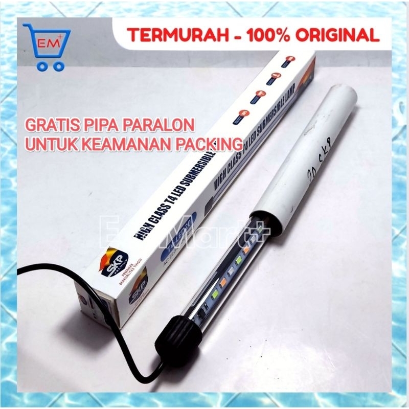 Lampu Celup SKP 50 T4-LED50 untuk Aquarium - GRATIS PIPA PARALON PENGAMAN PACKING