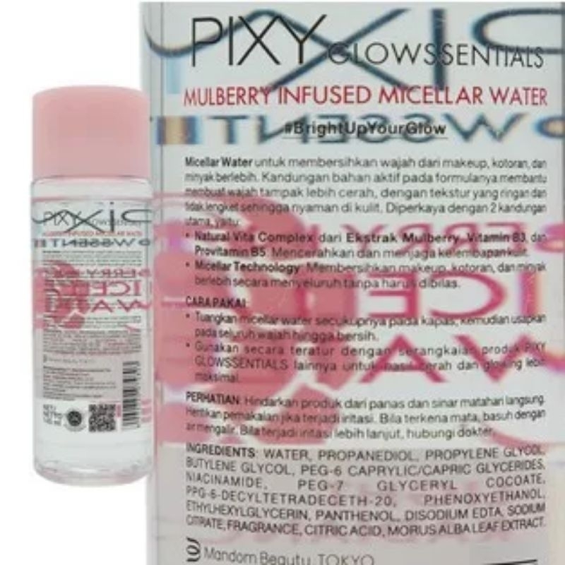 `ღ´ PHINKL `ღ´  Pixy Glowssentials Micellar Water pink pembersih bedak makeup kosmetik