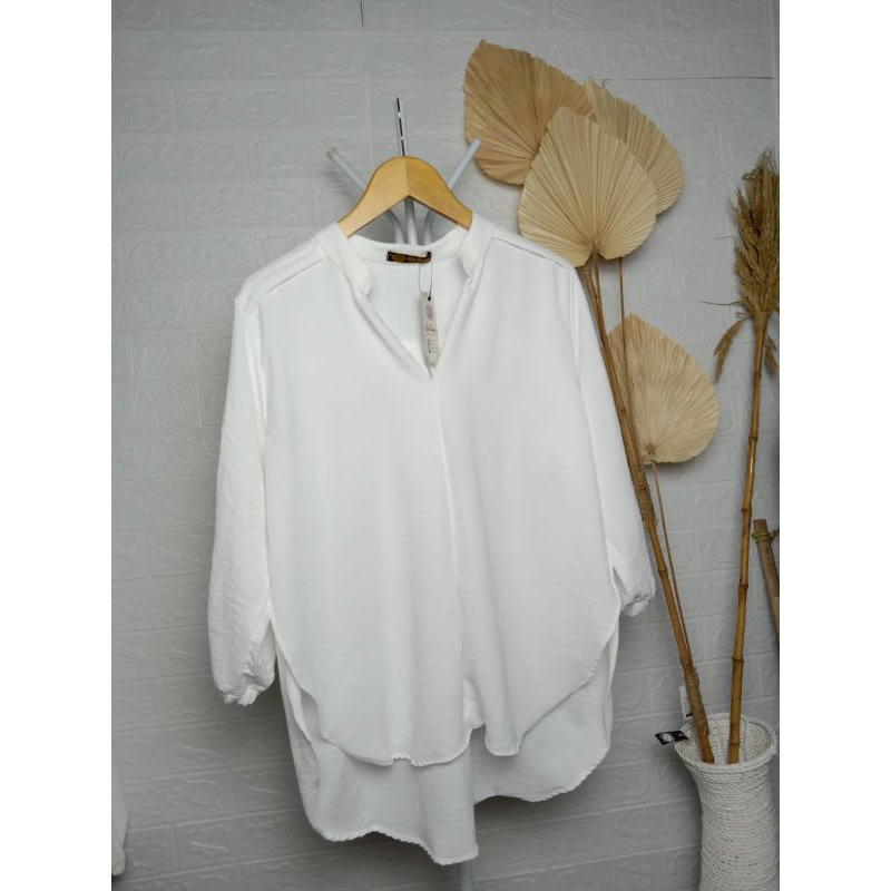 FS - Livia Blouse - Blouse Wanita Polos - Livia Blouse Kemeja Outer Crinkle Airflow Premium - Blouse Lady Crush - Outer Premium - Kemeja Blouse Wanita Baby Crush - Kemeja Korea Style