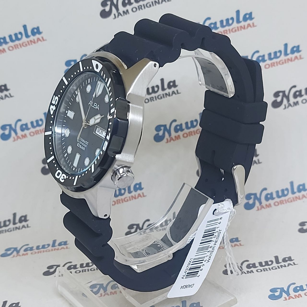 Alba Automatic AL4379X1 Monster Blue Dial - Jam Tangan Pria AL4379