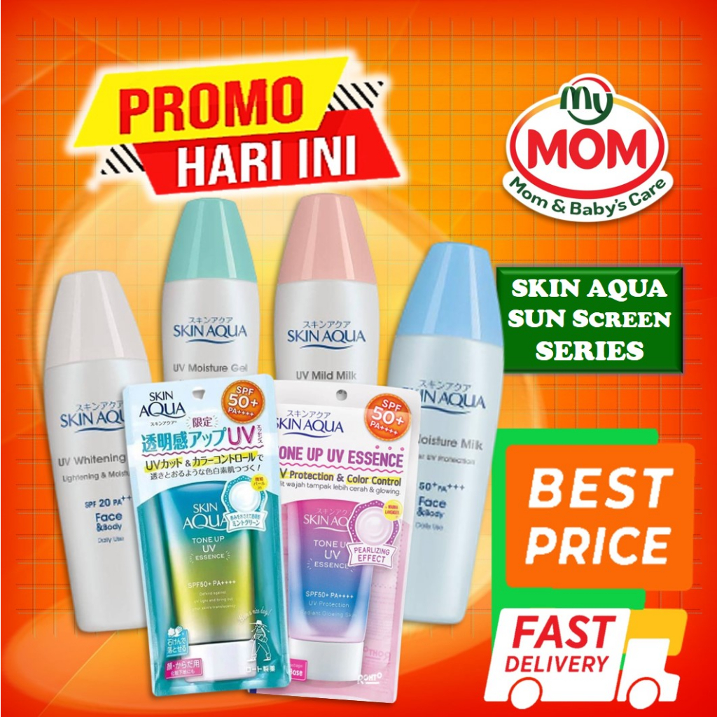 [BPOM] Skin Aqua UV Moisture Milk SPF50 40gr (Biru) / Skin Aqua SunScreen / Sun Block / MY MOM
