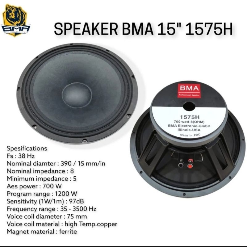 Speaker BMA 15 Inchi 1575H