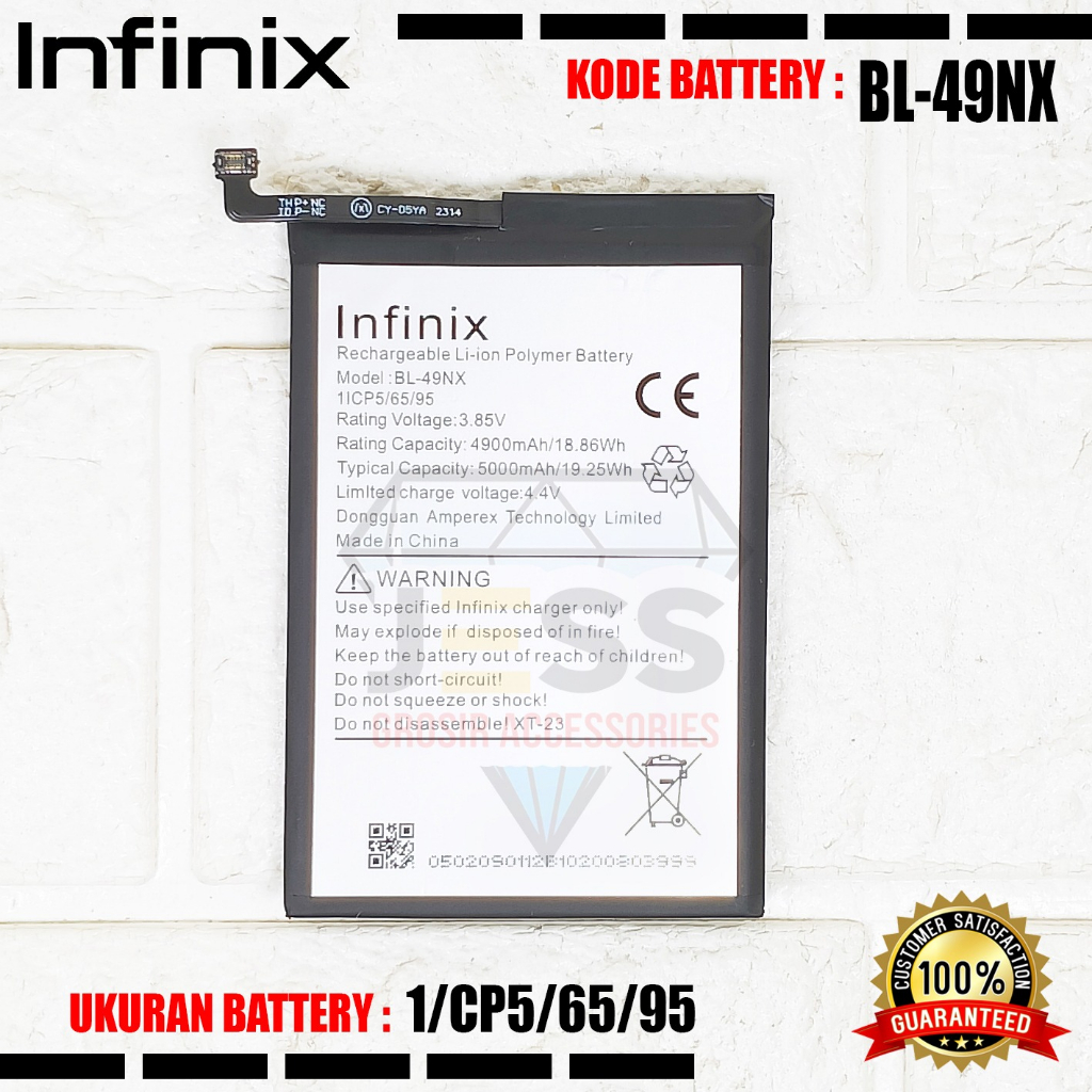 Baterai Battery Original ERRLY BL-49NX BL49NX For Type HP INFINIX HOT 30i - X669C