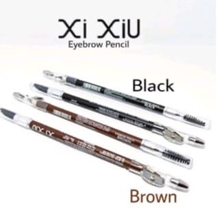 ✿ELYSABETHME✿  Xi Xiu pensil alis eyebrow serut+kuas pencil eye anti luntur eye brow plus asahan