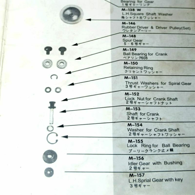 M-153 Shaft For Crank Mesin Potong Km