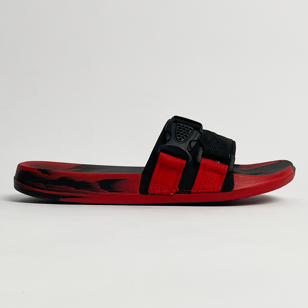 SIDSNEAKS - Sandal Slide Astro Red Black Sandal Pria Sandal Slop Sandal Slide Pria