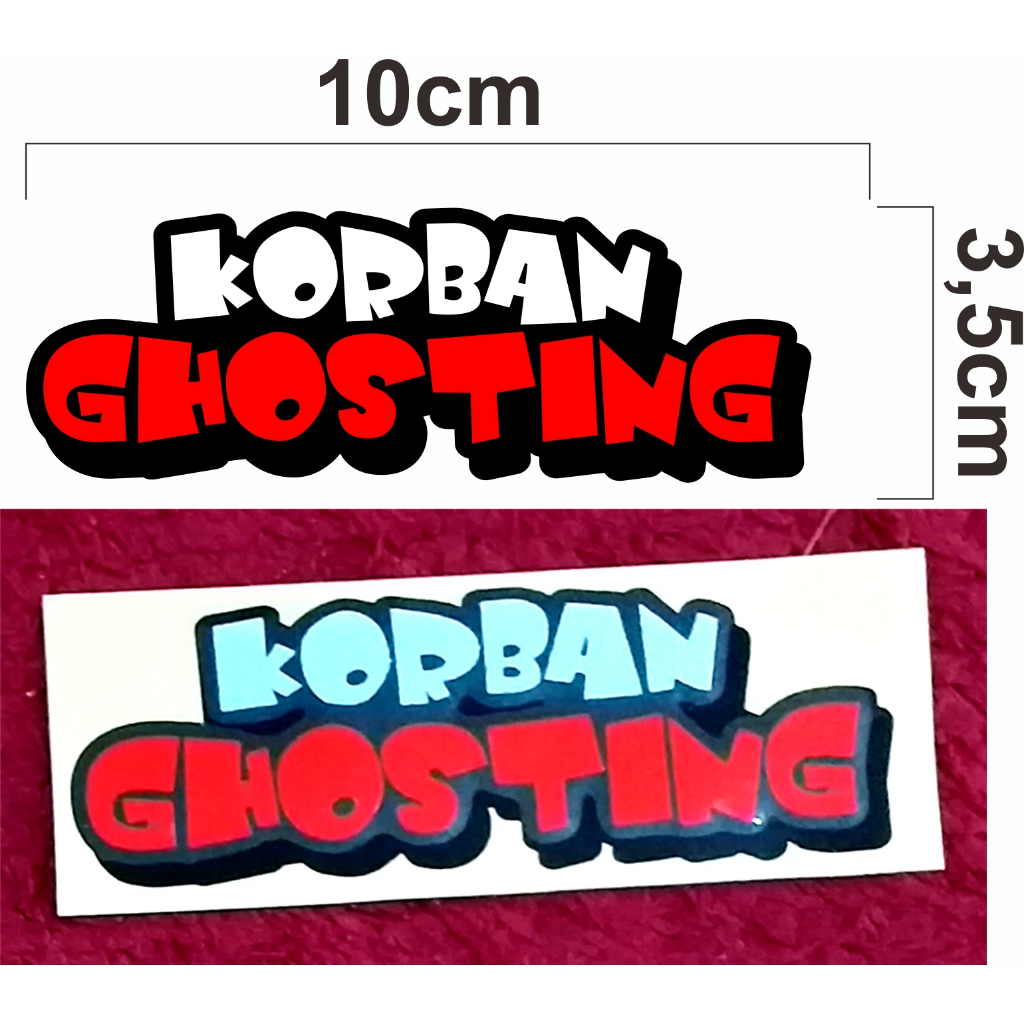 Stiker cutting korban ghosting, sticker viral korban ghosting
