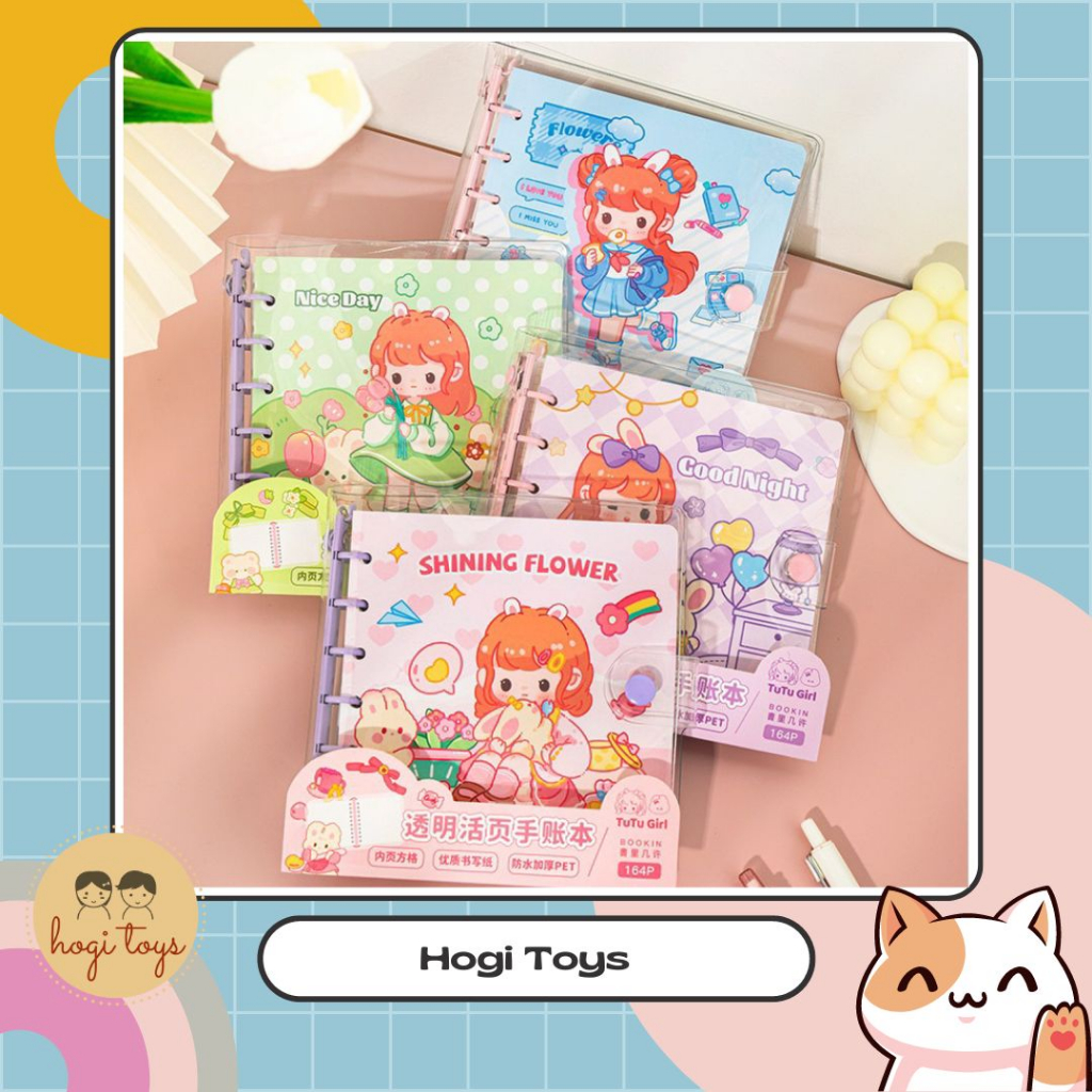 

Buku Binder TUTU Lucu Korea Spiral Notebook Catatan PVC Refill Isi Ulang Loose Leaf