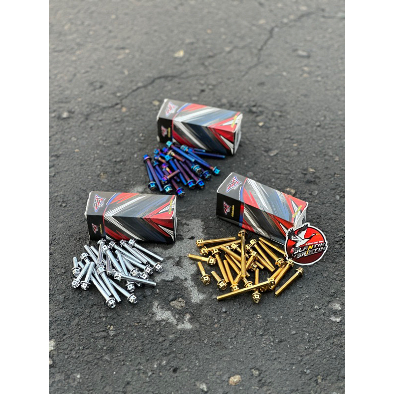 Baut pb bak kanan kiri ( gl megapro tiger) stainless stell probolt ORIGINAL psi thailand