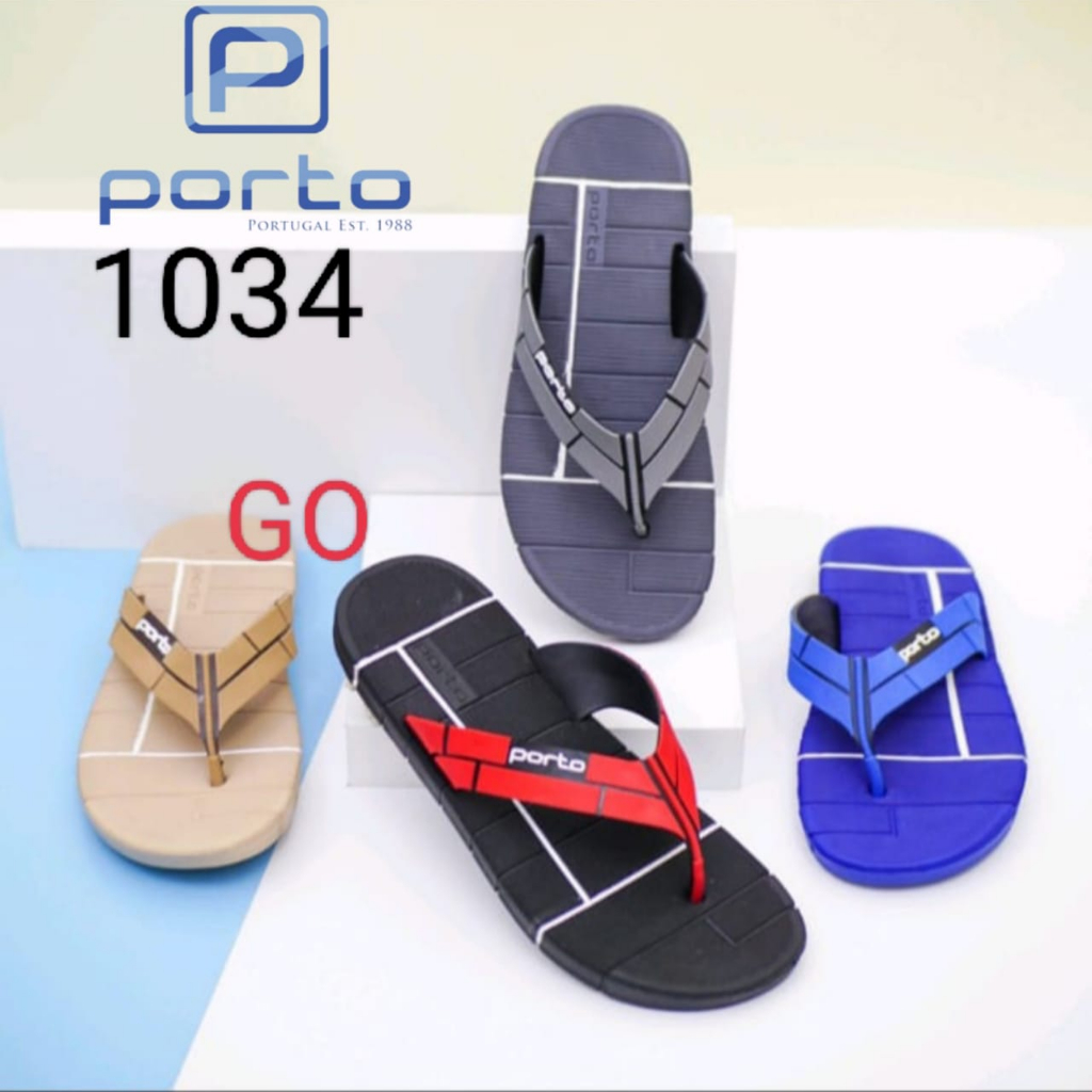sogo PORTO 1034M Sandal Sepatu Pria Sandal Jepit Empuk Sandal Karet