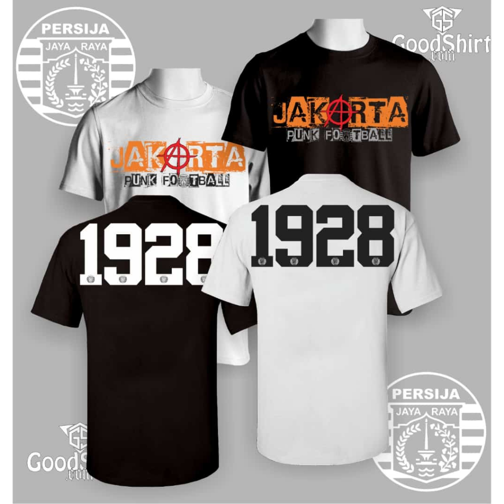 Kaos PERSIJA JAKARTA "JAKARTA PUNK FOOTBALL" - Kaos Macan Kemayoran Jak Mania/Kaos Suporter Persija/