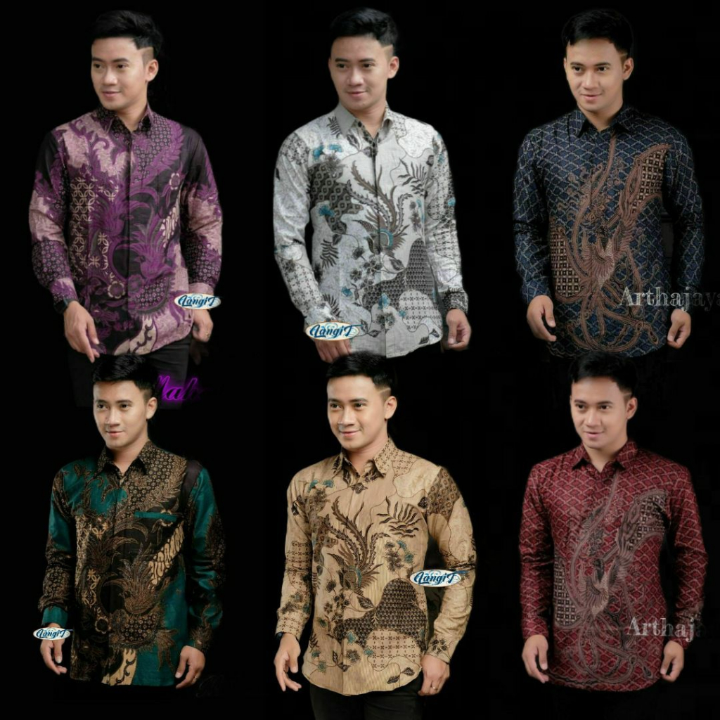 KEMEJA BATIK PRIA LENGAN PANJANG MODERN ATASAN KANTOR TERBARU BAJU BATIK PRIA CASUAL TRENDY MASA KINI