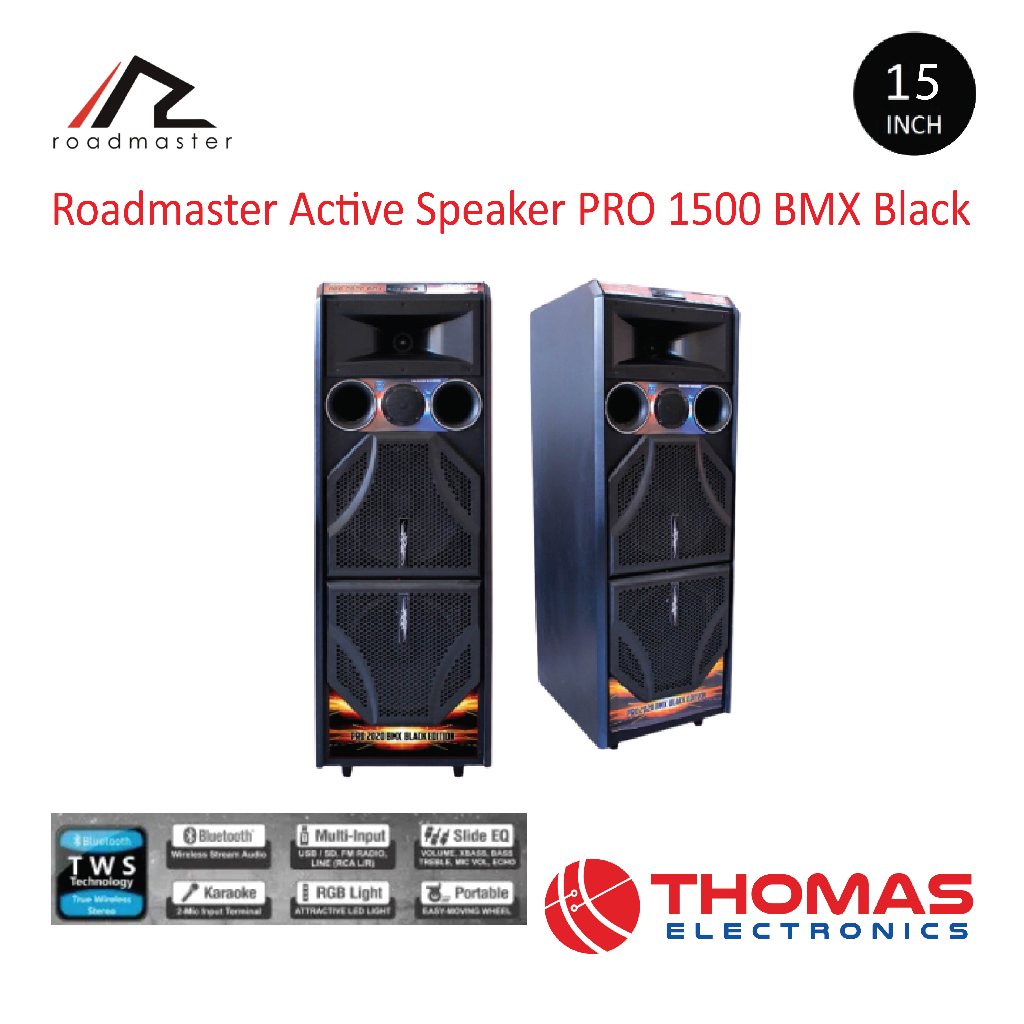 Roadmaster Active Speaker PRO1500BMX PRO 1500 BMX Black Garansi