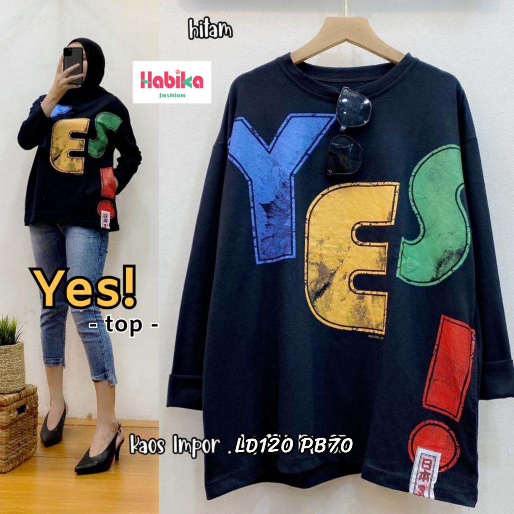 KAOS WANITA LENGAN PANJANG JUMBO / KAOS IMPORT WANITA LENGAN PANJANG / BAJU ATASAN TERBARU KOREAN ST
