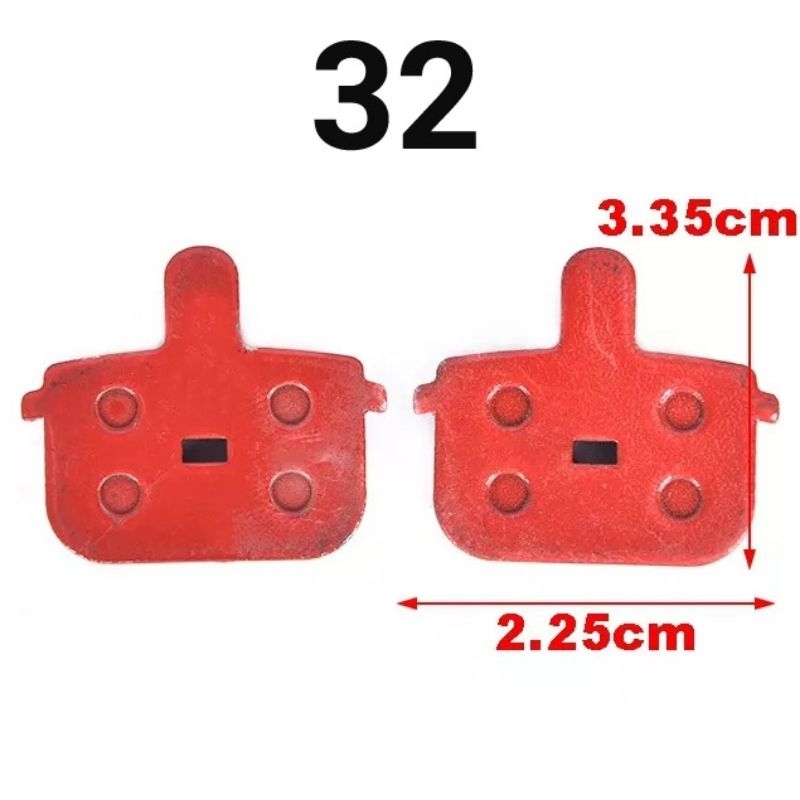 Disc Brake Pad 32 Kampas Rem Cakram Sepeda Lipat Seli MTB Genio Pacific Vertex dll