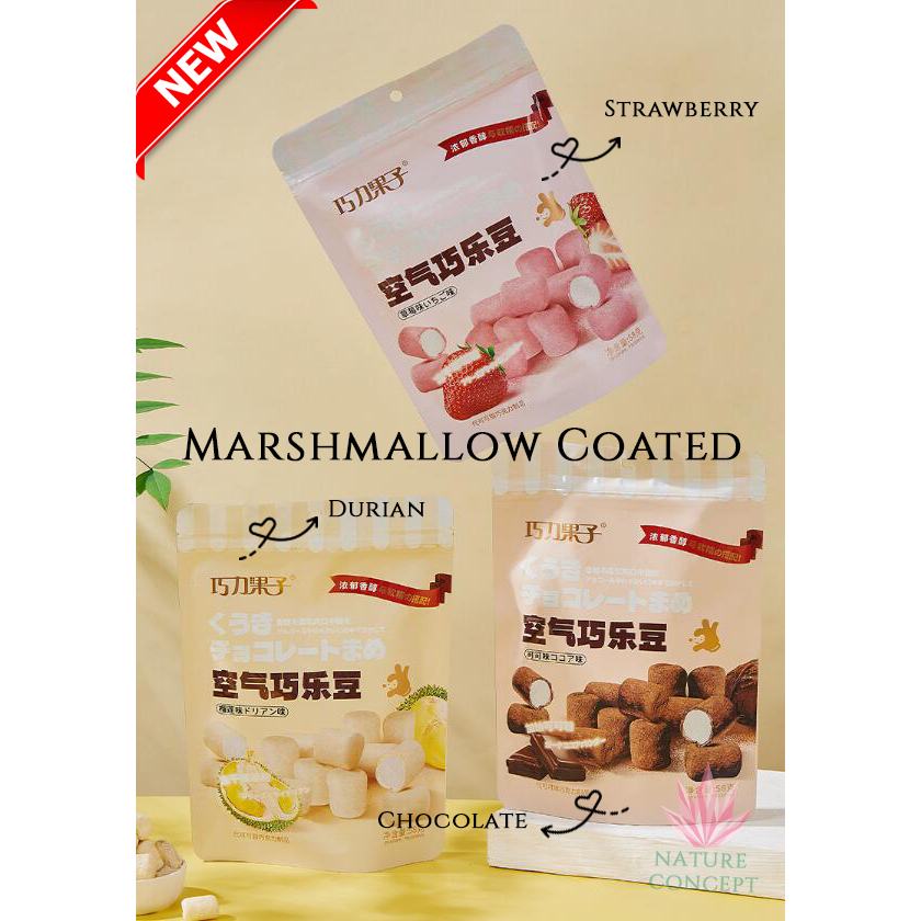 Marshmallow Marshmellow lapis Susu Coklat Durian Enak Snack Unik