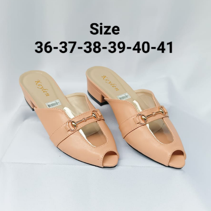 Sandal Wanita Dewasa Sendal Slop Pesta Kekinian Hak 3 Cm Bella BL272