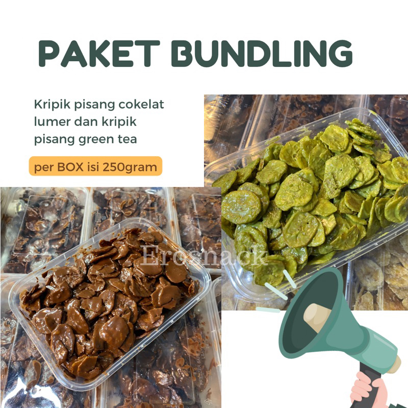 

Paket BUNDLING kripik pisang COKELAT LUMER dan GREEN TEA